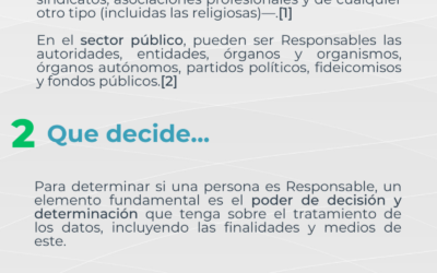 ¿Quién es el Responsable de datos personales?