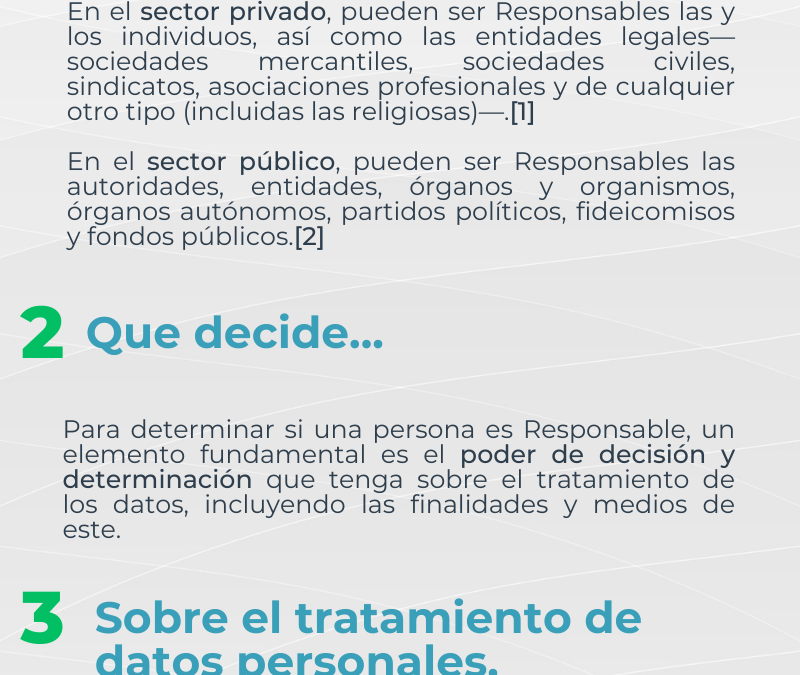 ¿Quién es el Responsable de datos personales?